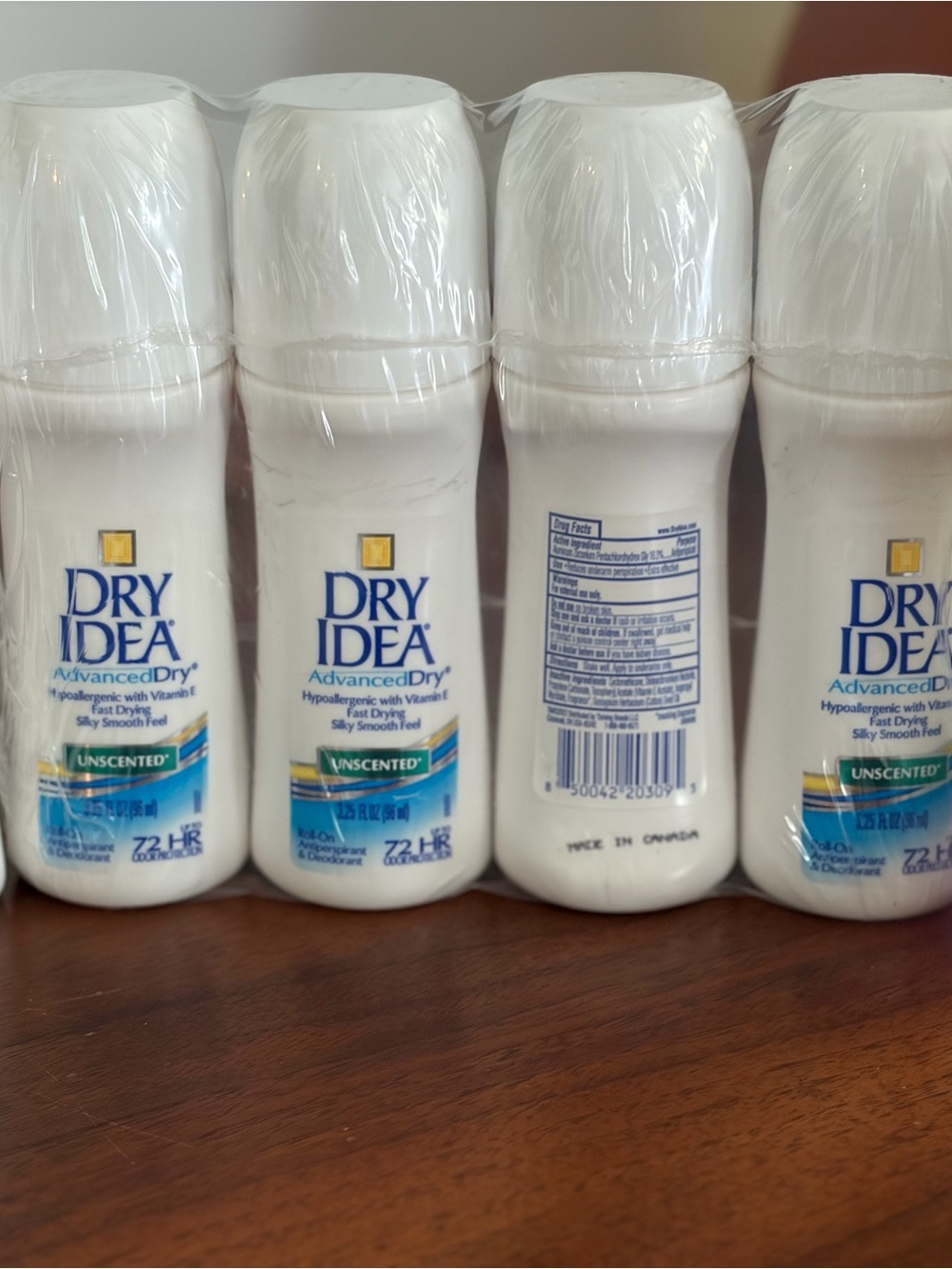 Dry Idea AdvancedDry Unscented Roll-On Deodorant - Pack of 6 original formula